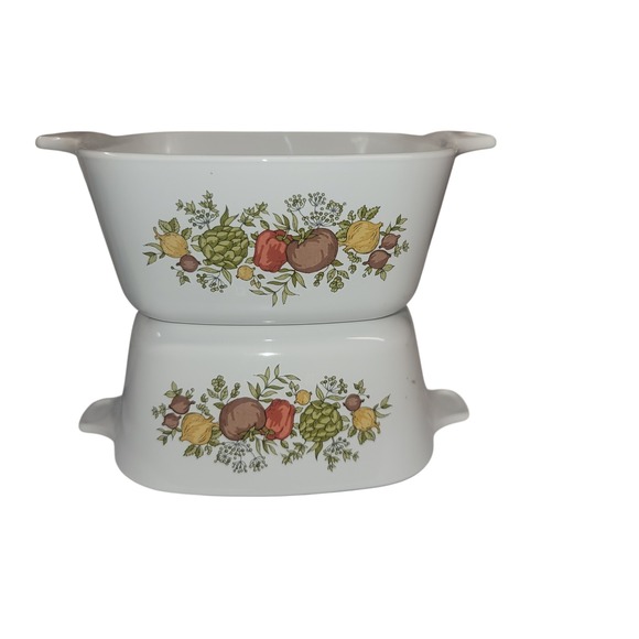 Vtg Corning Ware Spice O Life P-43-B Petite Casserole Dishes 2 3/4 Cup Set of 2